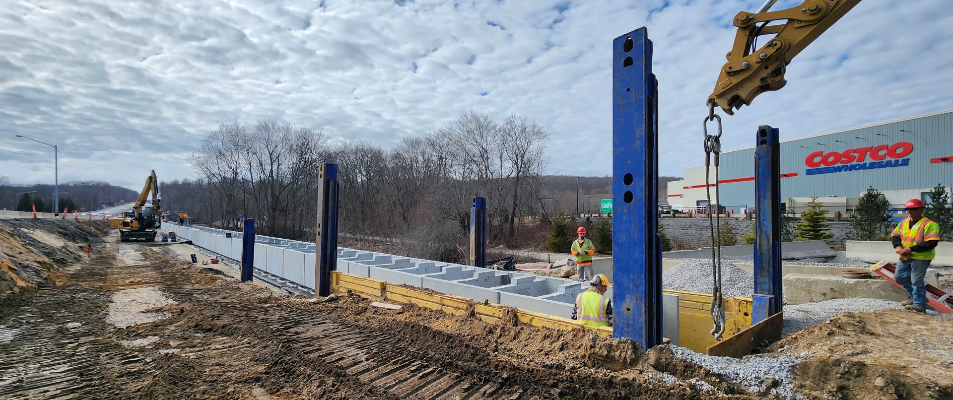 Retaining Wall 105 - Removal of Slide Rail System